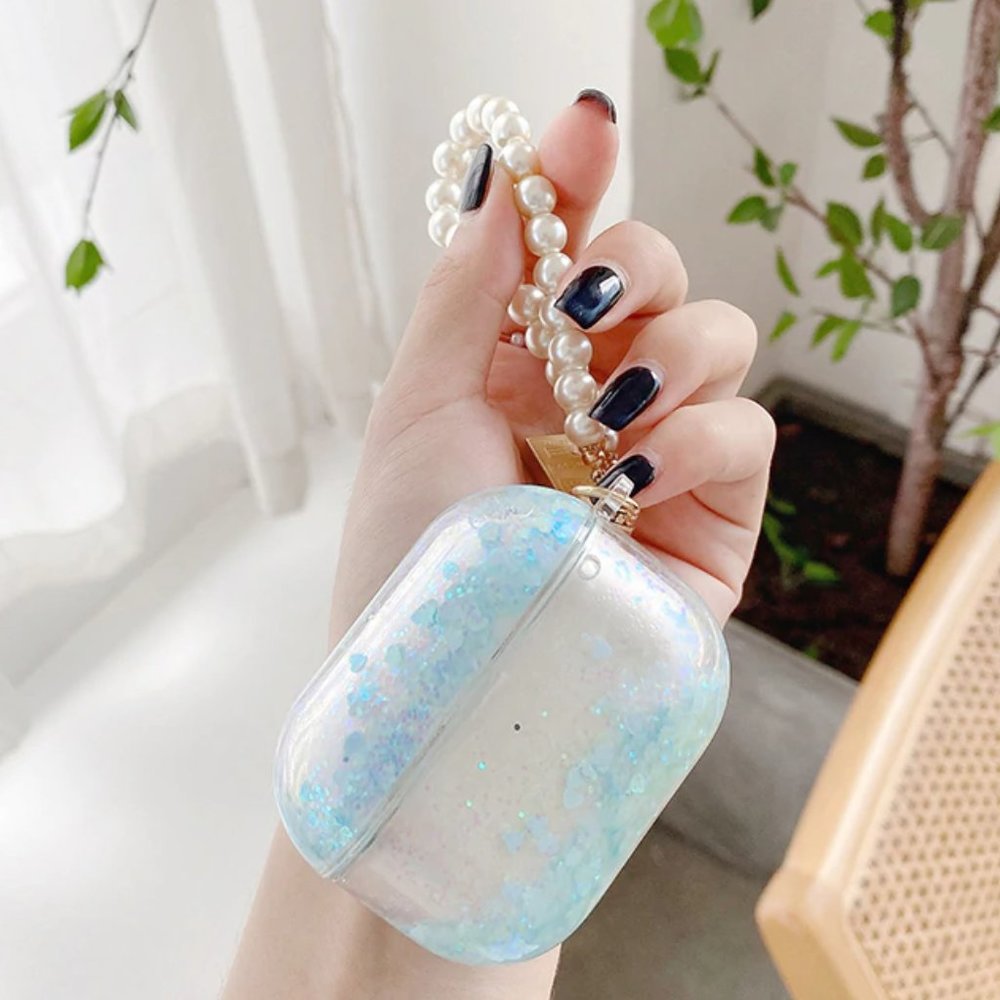 Glitter Liquid Quick Sand Airpods 1 2 Pro case - Picture 4 of 9